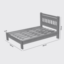 Ver imagem 6 de Cama Casal 140x190 Estrela Fabricada em Madeira Maciça Cor Escura Tabaco