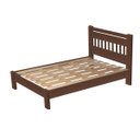 Ver imagem 3 de Cama Casal 140x190 Estrela Fabricada em Madeira Maciça Cor Escura Tabaco
