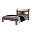Ver imagem 5 de Cama Casal 140x190 Estrela Fabricada em Madeira Maciça Cor Escura Tabaco