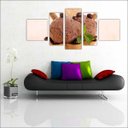 Ver imagem 3 de Quadro Decorativo Sorvete Sorveteria Gourmet Interiores Mosaico 5 Peças Com Moldura