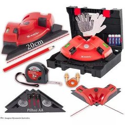 Kit Pedreiro Nivel Laser Horizontal Vertical 90° + Brindes - 1