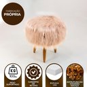 Ver imagem 4 de Puff Banqueta Decorativo Pés Madeira Rosê