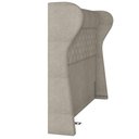 Ver mais imagens de Kit Cabeceira Cama Box Casal 195 Cm Madrid com Puff Recamier Santorini Bouclê Creme - Lyam Decor