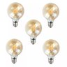 5 Lâmpada Filamento G80 4w E27 Led 2200k Ambar Retro Vintage Ali30 - 1