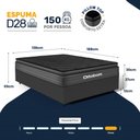 Ver imagem 3 de Cama Box com Colchão Ortobom de Espuma Pillow Top Confort Black Casal 138cm