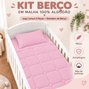 Ver imagem 5 de Kit de Berço 03 Pçs Malha 100% Algodão Rosê