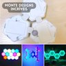 Kit 3 Luminária LED RGB Hexagonal Modular Parede Decoração com Controle Remoto - 4
