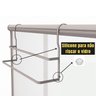 Toalheiro Para Box De Vidro Porta Toalha Suporte Preto 60cm - 2