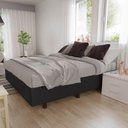 Ver imagem 2 de Base Box para Cama Casal King 192x203cm Bipartido Liz S05 Sintético Preto - Mpozenato