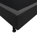 Ver imagem 3 de Base Box para Cama Casal King 192x203cm Bipartido Liz S05 Sintético Preto - Mpozenato