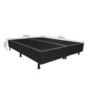 Ver imagem 5 de Base Box para Cama Casal King 192x203cm Bipartido Liz S05 Sintético Preto - Mpozenato