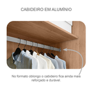 Ver imagem 4 de Guarda Roupa Sollo 3 Portas 100%mdf Cumaru - Novo Horizonte