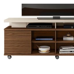 Bancada para Tv 70 Polegadas Jasmin Caiena Creme Dj Móveis - 2 Bancada para Tv 70 Polegadas Jasmin Caiena Creme Dj Móveis - 2