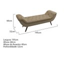 Ver imagem 3 de Recamier Divã Odessa P04 195 cm Suede - ADJ Decor - Bege TCA 941
