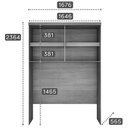 Ver imagem 5 de Módulo Armário Ponte Aéreo Casal Rizon c/ 4 Portas Freijó Cumaru - Novo Horizonte
