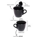 Ver imagem 2 de Kit 6 Xicaras em Acrílico Cristal de Café - Chá Decor - Black