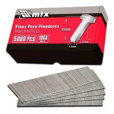 Caixa 5000 Pinos Para Pinadores Pneumático 35mm Original Mtx