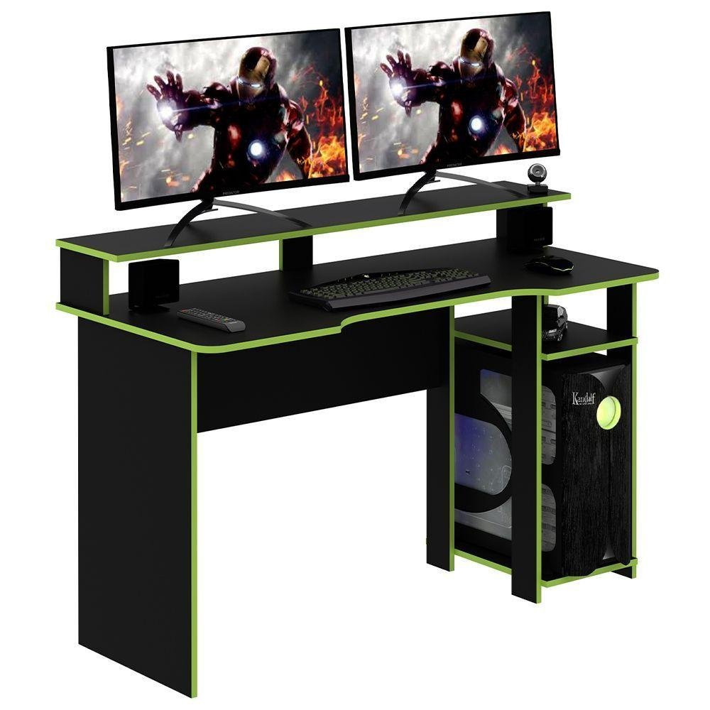 Mesa para Escritório Me4153 Mdp Preto/verde - 1