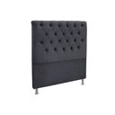 Ver imagem 1 de Painel de Cama Box Estofada King Embaixatriz Plus Suede Cinza - Simbal