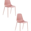 Ver imagem 1 de Kit com 2 Cadeiras em Polipropileno Miami Rosa/Rose