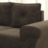 Sofá de Canto 5 Lugares Vitória Estofar Tecido Suede Marrom - 5