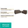 Conjunto de Sofá 2 e 3 Lugares Iúna Estofar Suede Tabaco - 3
