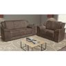 Conjunto de Sofá 2 e 3 Lugares Iúna Estofar Suede Tabaco - 7