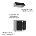 Ver imagem 6 de Kit com Balcão e Armário Aéreo Multiuso 80cm Agata Madesa