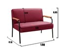 Ver imagem 3 de Namoradeira Jade Cor:Suede Bordô 110