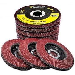 Disco Flap De 4-1/2 Pol. Com Grão 80 Titanium 20 Peças - 1