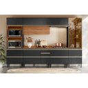 Ver imagem 1 de Kit Cozinha Demóbile 6 Peças Proença C6p100 Nogueira/carbono Prime Tx