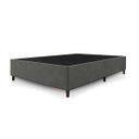 Ver imagem 1 de Box Base Blindado Suede- Casal Padrão 138x188x38 - Novo:cinza