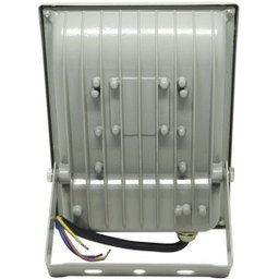 Kit 4 Refletor Holofote Led 20W Prova Dágua Branco Frio 6500K Slim Bivolt Exbom RL-C5B20W Prata - 4 Kit 4 Refletor Holofote Led 20W Prova Dágua Branco Frio 6500K Slim Bivolt Exbom RL-C5B20W Prata - 4