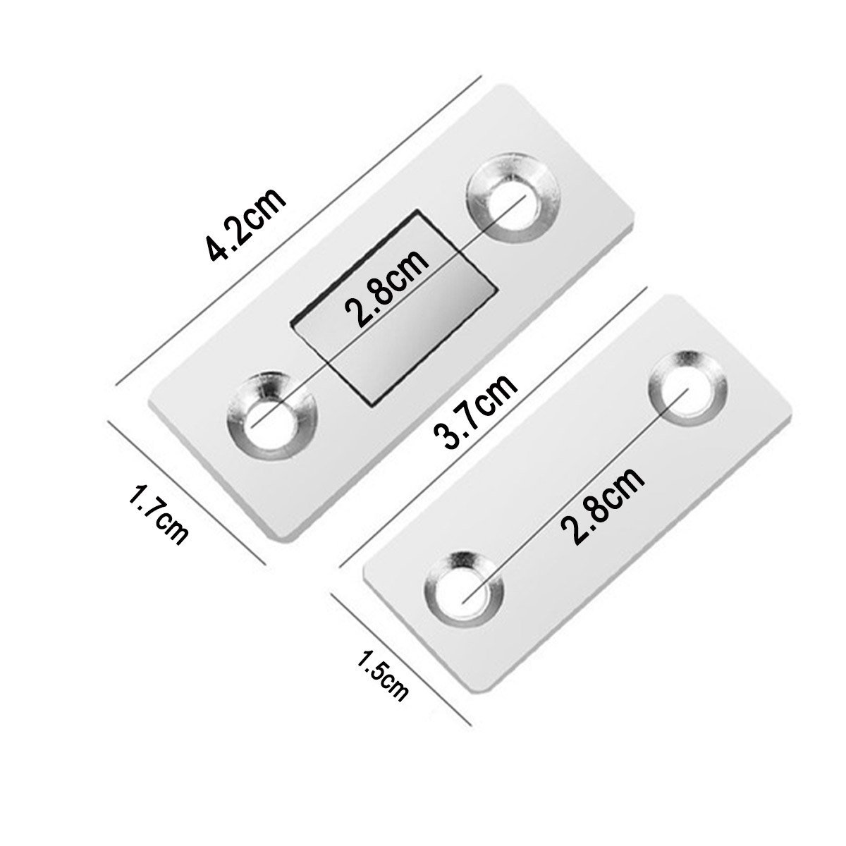 Fecho Magnetico Ima 8 Peças para Porta Trava Fecha Janela Gaveta Armario Multiuso Resistente Ultrafi - 8