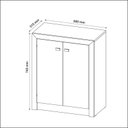 Ver imagem 3 de Balcão para Escritório com 2 Portas Me4103 Branco Tecnomobili