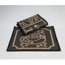 Ver imagem 1 de Kit ou Jogo de Tapetes para Cozinha Sisal com Antiderrapante 02 Peças - Chá Preto