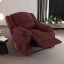 Ver imagem 5 de Poltrona do Papai Reclinável Sala de Cinema Barcelona Power Elétrica Usb Veludo Vinho G23 Encantum