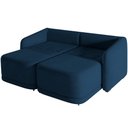 Ver imagem 6 de Sofá Cama para Sala de Estar 3 Lugares 236cm Montserrat K01 Veludo Azul Marinho - Lyam Decor