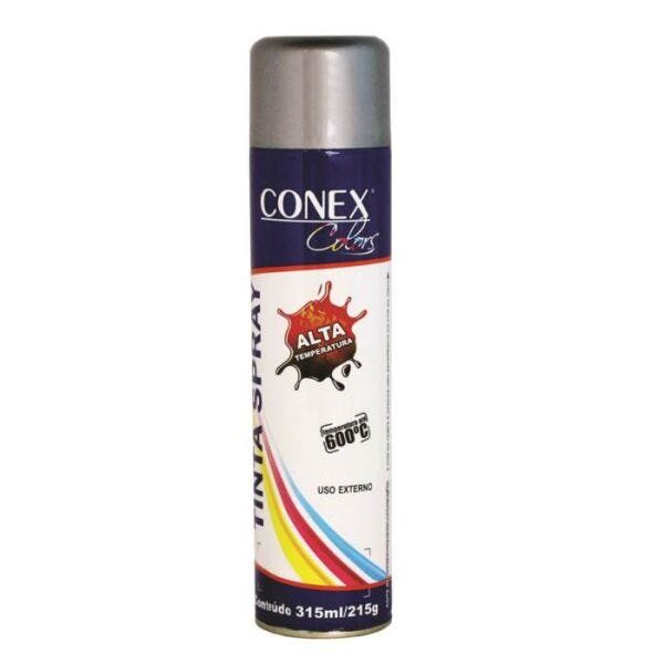 Tinta Spray Alumínio Alta Temperatura 315ml Conex Colors - 6 Unidades - 2