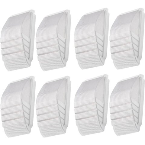Jogo 8 Arandelas Face Lente Transparente E27 Branco Externa Interna Jardim Hall Termoplástico Lumin