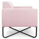 Ver mais imagens de Kit 2 Poltronas Decorativas Isabella Base X Suede Rosa Bebê/Preto - Gran Belo