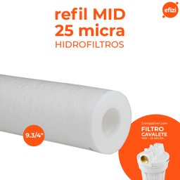 Refil Filtro Cavalete 9.3/4" 25 Micra Hidrofiltros - 2