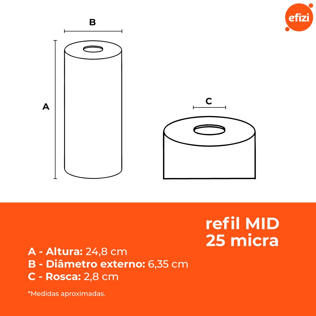 Refil Filtro Cavalete 9.3/4" 25 Micra Hidrofiltros - 3