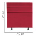Ver imagem 3 de Cabeceira Estofada Argentina 140cm Casal Para Cama Box Quarto Suede Vermelho - Gat Magazine