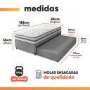 Ver imagem 4 de Bicama Box Solteiro com Auxiliar e Colchão Molas Ensacadas Prisma 88x188x55cm Herval