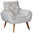 Ver imagem 3 de Poltrona Opala Decorativa Linho Crú - D'Rost