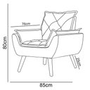 Ver imagem 4 de Poltrona Opala Decorativa Linho Crú - D'Rost