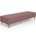 Ver imagem 2 de Puff Decorativo Sala de Estar Bali W01 Pés Palito 170x60cm Suede Rosê - Lyam Decor