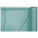 Ver imagem 3 de Cabeceira Solteiro 90 Cm Para Cama Box Suede Azul Tiffany