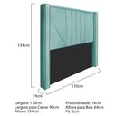 Ver imagem 5 de Cabeceira Solteiro 90 Cm Para Cama Box Suede Azul Tiffany